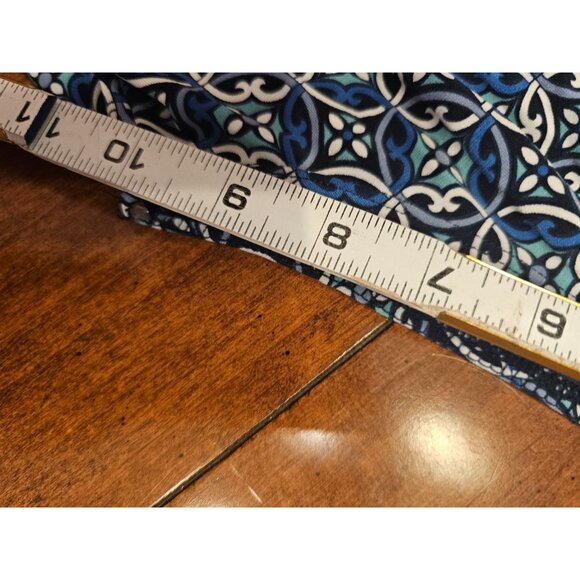 Max Studio Dress Size Small Blue Sleeveless gathered neckline floral geo print - Picture 7 of 7